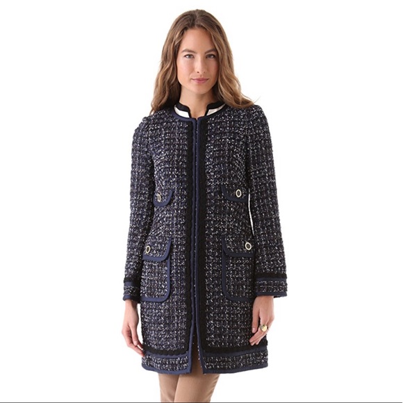 NEW Tory Burch Annabelle Tweed Coat Size 10